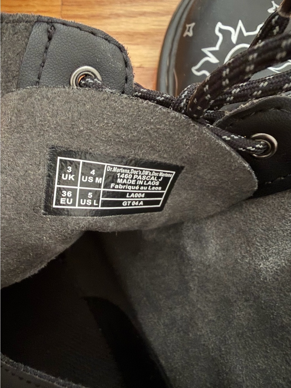 Dr. Martens 1460 Junior Sun and Moon Reclaimed Leather Boots US4 - Picture 6 of 6